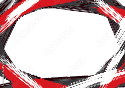 黒と白と赤の絵の具で囲った背景