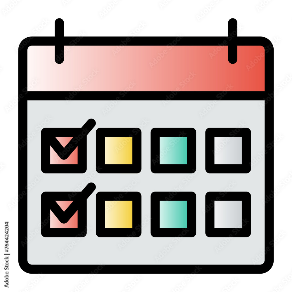 This is the Calendar icon from the online marketing icon collection with an gradient color lineal style This is the Calendar icon from the online marketing icon collection with an gradient color lineal style