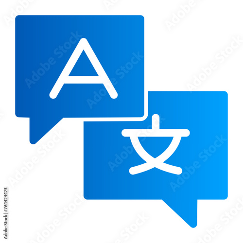 This is the Language icon from the online marketing icon collection with an solid gradient style