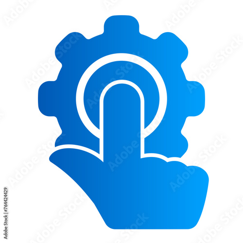This is the Setting icon from the online marketing icon collection with an solid gradient style