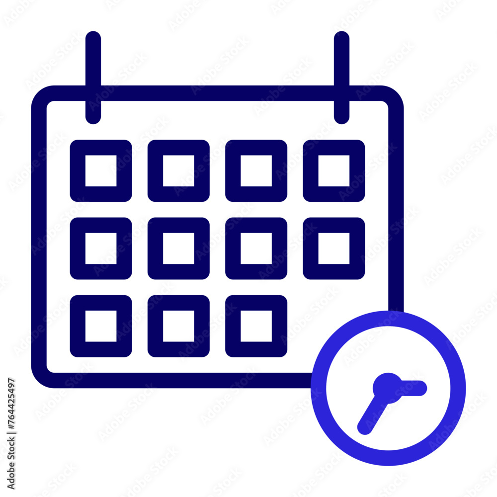 This is the Calendar icon from the data management icon collection with an Outline color style This is the Calendar icon from the data management icon collection with an Outline color style