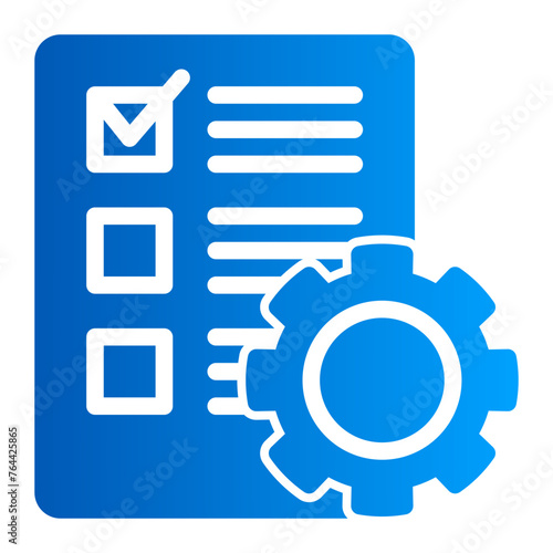 This is the Setting icon from the data management icon collection with an solid gradient style