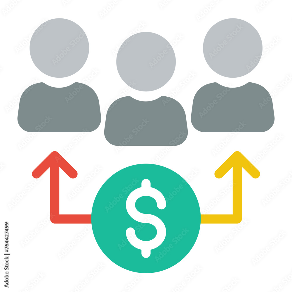 This is the Dividend icon from the investment icon collection with an color style This is the Dividend icon from the investment icon collection with an color style
