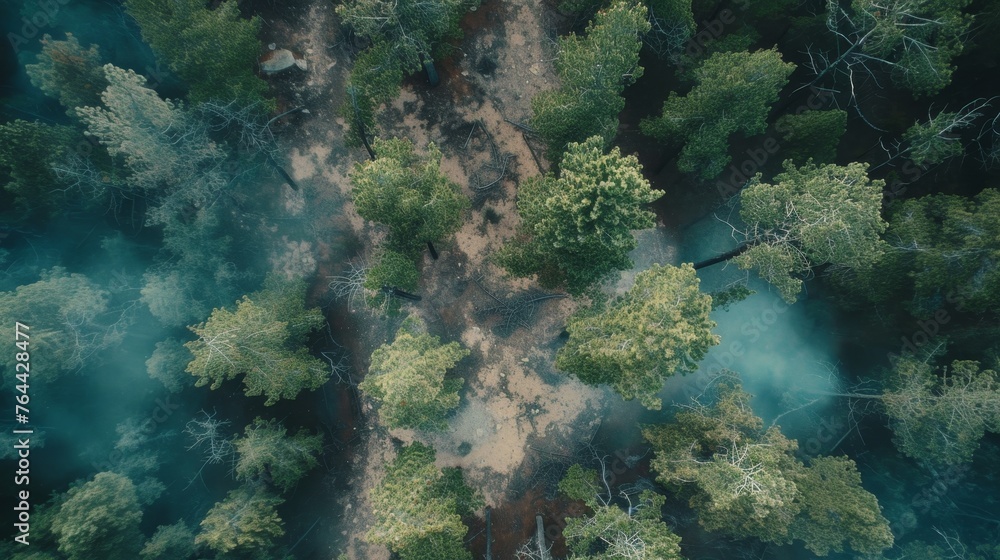 Obraz premium summer aerial view background