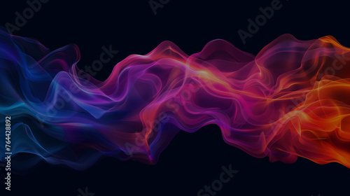 Abstract colorfull ink fluid swirl on black background wallpaper