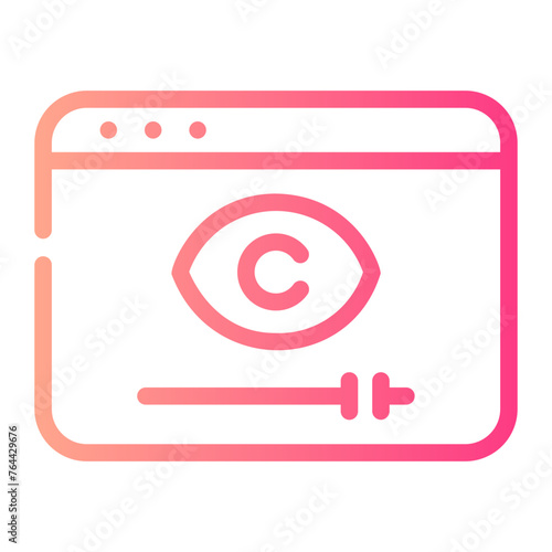 viewer Line Gradient Icon