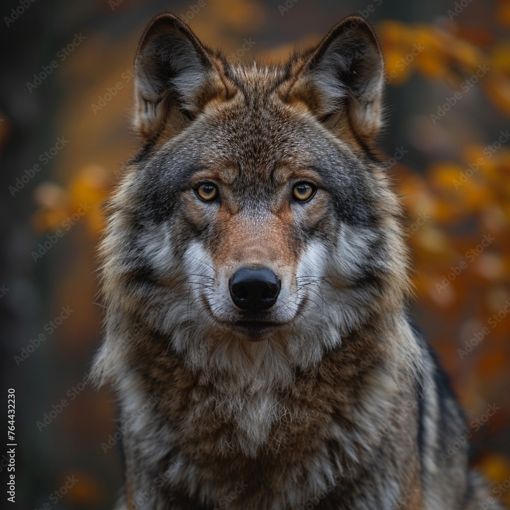 Wolf Looking At Camera Lens Wolf Looking At Camera Lens
