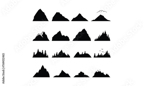 mountain silhouette vector style 