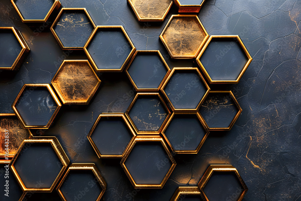 Honeycomb pattern in natures design, an abstract representation of hexagonal geometric shapes Honeycomb pattern in natures design, an abstract representation of hexagonal geometric shapes