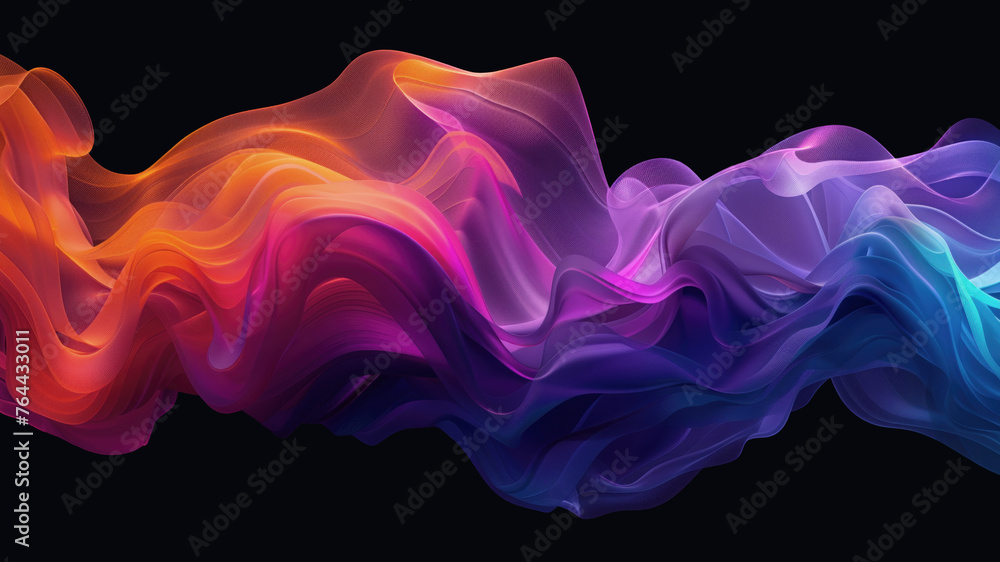 Elegant colorfull ink fluid swirl isolated on black background Elegant colorfull ink fluid swirl isolated on black background