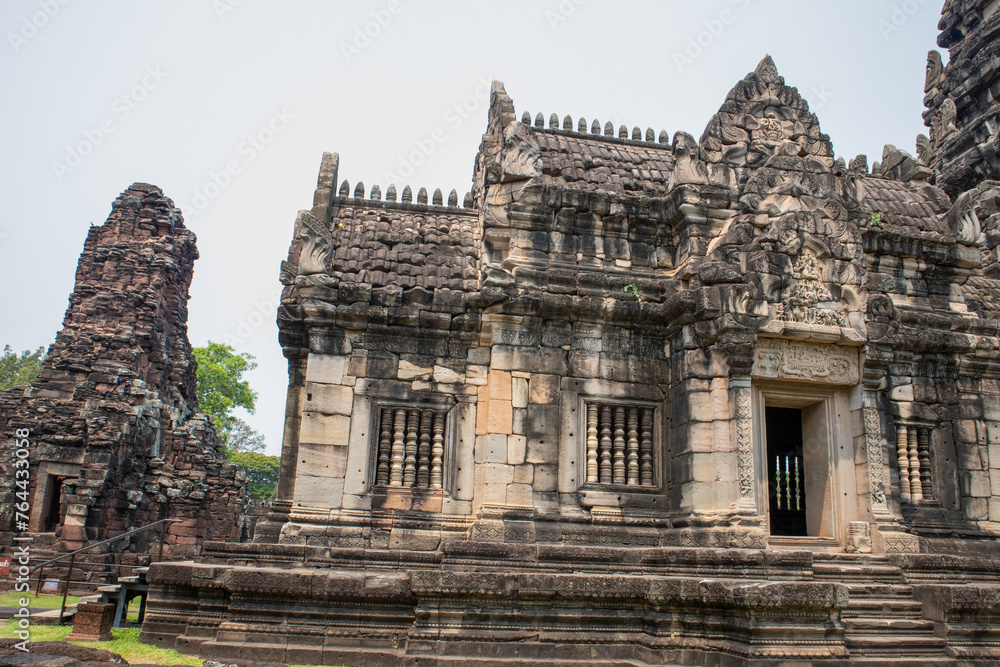 Naklejka premium Phimai stone castle ancient at historical park, Phimai District, Nakhon Ratchasima