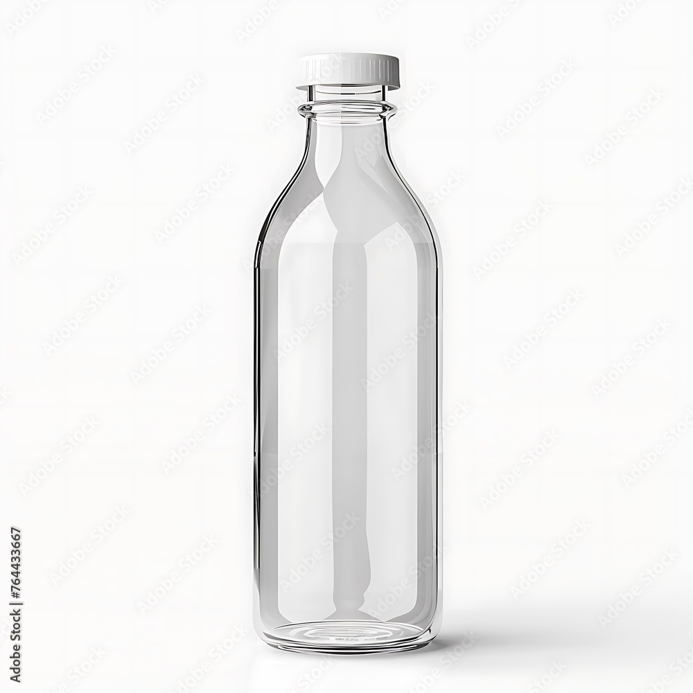 Blank glass bottle mockup on white background for mockup. Blank glass bottle mockup on white background for mockup.