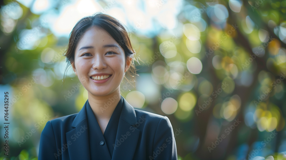 笑顔の若い女性　ビジネスイメージ