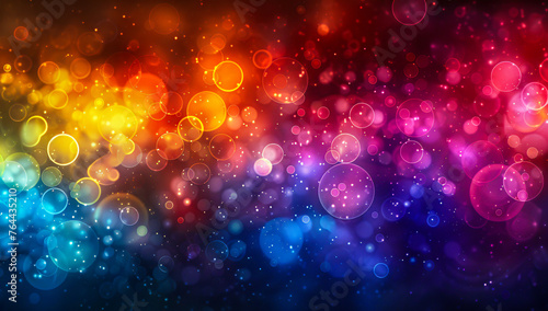 Glowing bokeh and festive lights, a colorful abstract celebrating holiday sparkle and magic