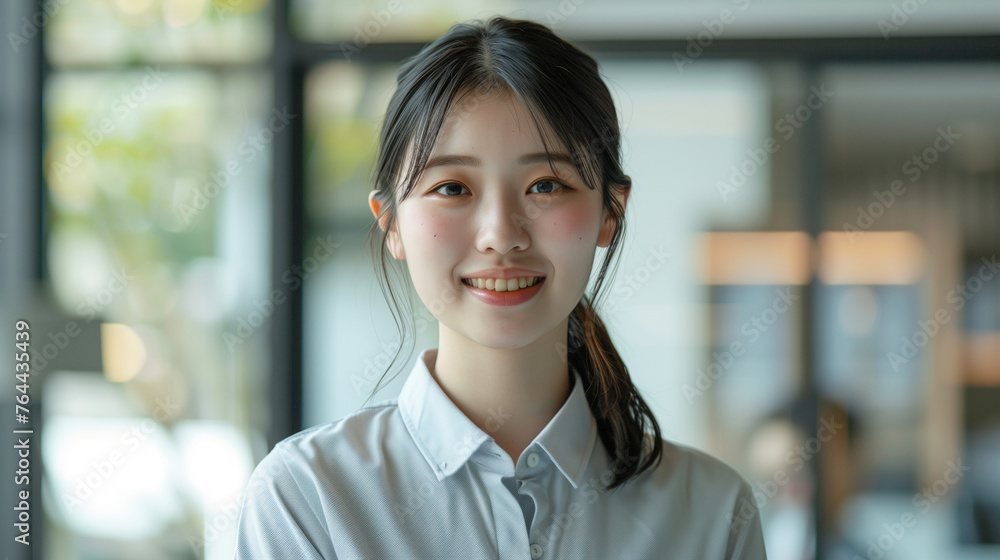 笑顔の若い女性 ビジネスイメージ 笑顔の若い女性 ビジネスイメージ