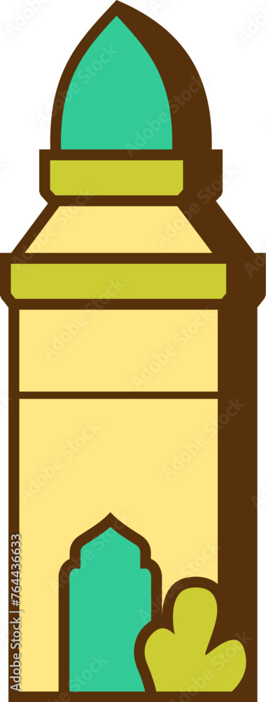 Mosque Letter Alphabet Vector Element I Mosque Letter Alphabet Vector Element I