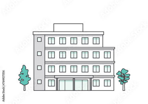 介護施設または医療施設の建物のイラスト
