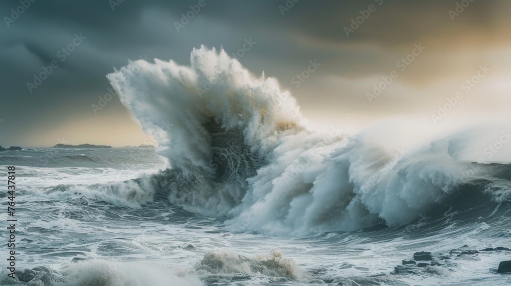 The roaring sound of crashing waves fills the air as Mother Natures wrath unleashes a storm surge of epic proportions leaving devastation in its wake.
