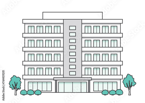 介護施設または医療施設の建物のイラスト
