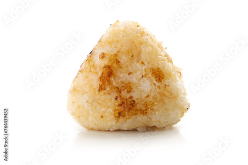 grilled rice ball onigiri isolated on a white background