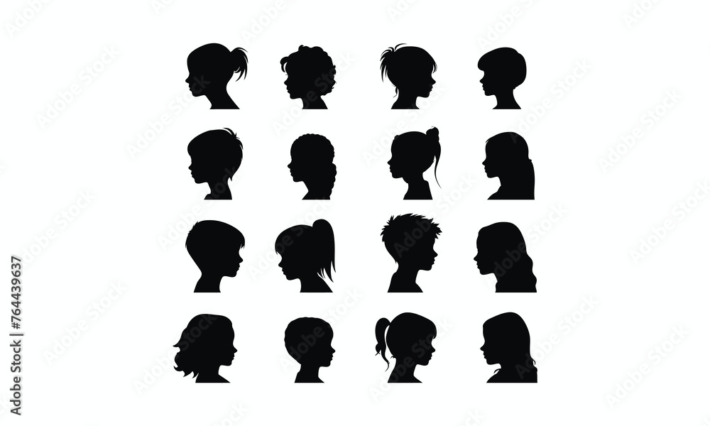 man woman face silhouette white background man woman face silhouette white background