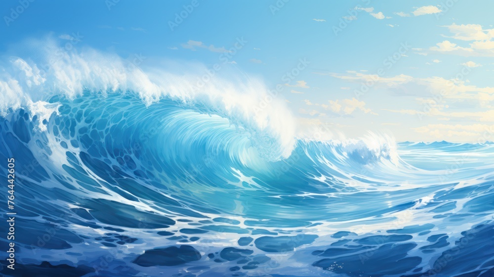 Ocean Waves Under Cloudy Sky Ocean Waves Under Cloudy Sky