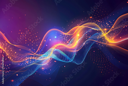 Concept design of Big Data for Presentation and Analytical Information. Abstract Illustration of High Speed Data transfer. Data Human Technology and Artificial Intelligence futuristic background