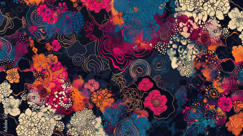 Abstract pattern design for scarf