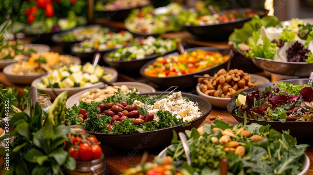 Fresh Salad Buffet Nutty and Cheesy Delights for a Vibrant Feast