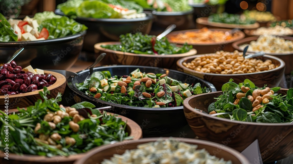 Fresh Salad Buffet Nutty and Cheesy Delights for a Vibrant Feast