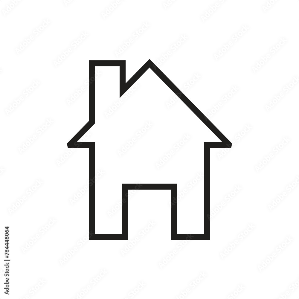 home vector icon line new template home vector icon line new template