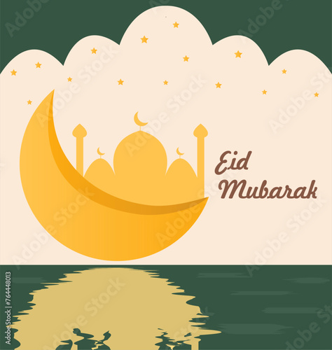 EID MUBARAK BACKGROUND VECTOR
