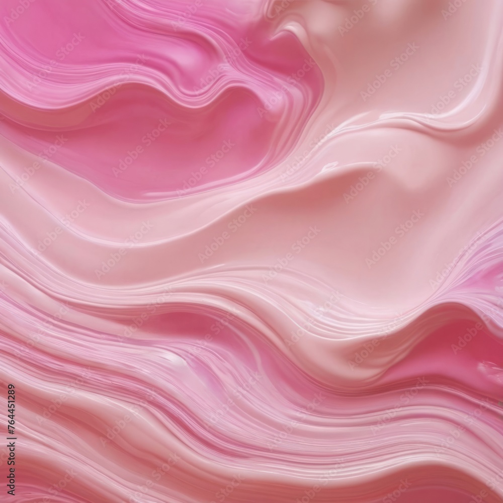 Abstract liquid acrylic paint in pink pastel color flowing down a white banner background Abstract liquid acrylic paint in pink pastel color flowing down a white banner background