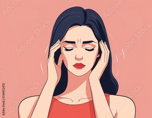 woman with headache