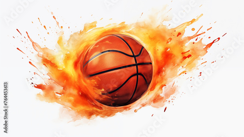 Hand drawn basketball illustration material © 俊后生