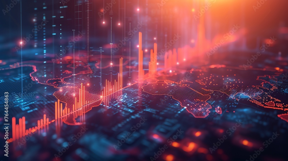 Fototapeta premium stock dynamic world of economic growth