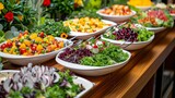 Fresh and Vibrant Gourmet Salad Buffet A Colorful Array of Healthy and Delicious Options for Any Event or Gathering