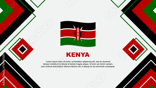 Kenya Flag Abstract Background Design Template. Kenya Independence Day Banner Wallpaper Vector Illustration. Kenya Background