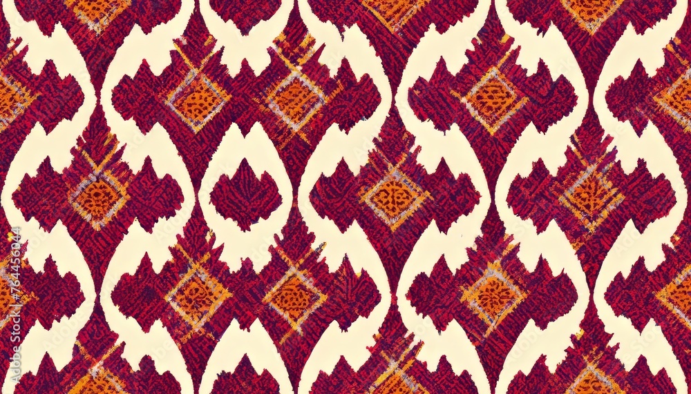 seamless pattern with Paisley Rendezvous ikat seamless pattern with Paisley Rendezvous ikat