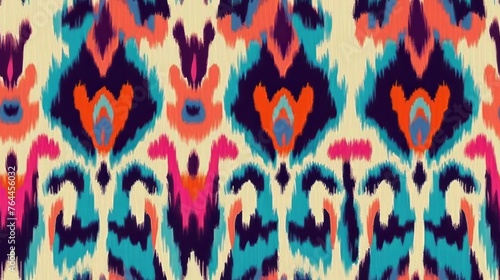 seamless pattern with Paisley Rendezvous ikat