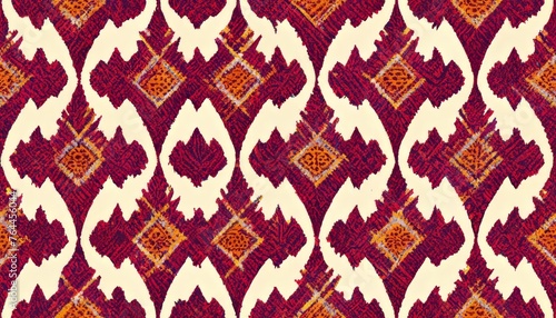 seamless pattern with Paisley Rendezvous ikat