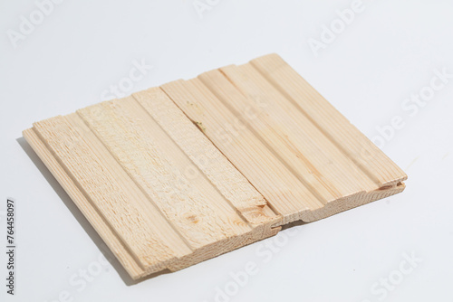 Fototapeta Naklejka Na Ścianę i Meble -  Wood floorboards isolated on white background.
