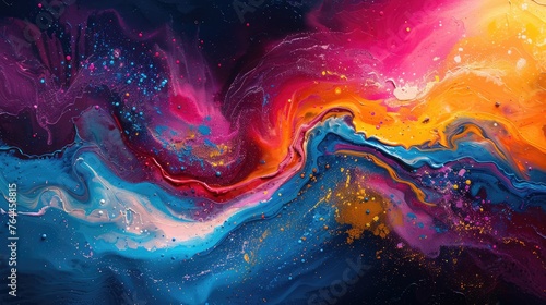 abstract painting with vibrant colors fantasy concept illustration painting 