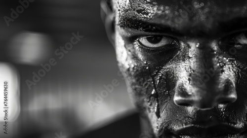 With each round a boxers determination intensifies evident in the unwavering look in his eyes.