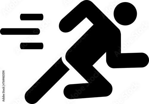 Fast run icon, rush icon for graphic design, logo, web site, social media, mobile app, ui illustration