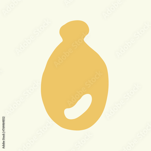 contemporary logo elegant yellow abstract shape