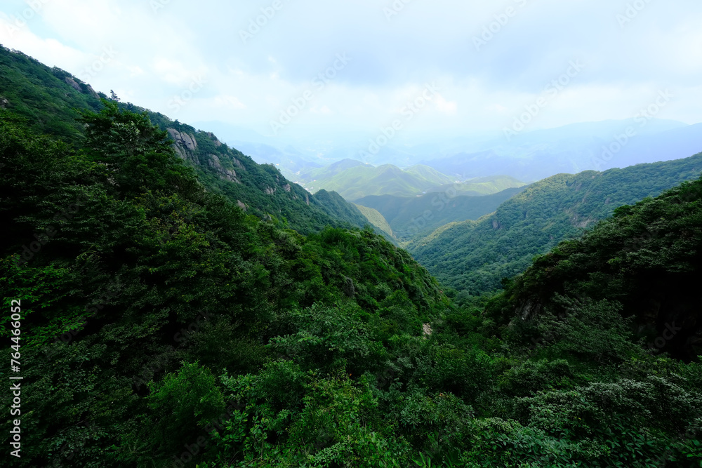 aerial view green mountain hill nature landscape. In Anji County, Huzhou, Zhejiang, China	
