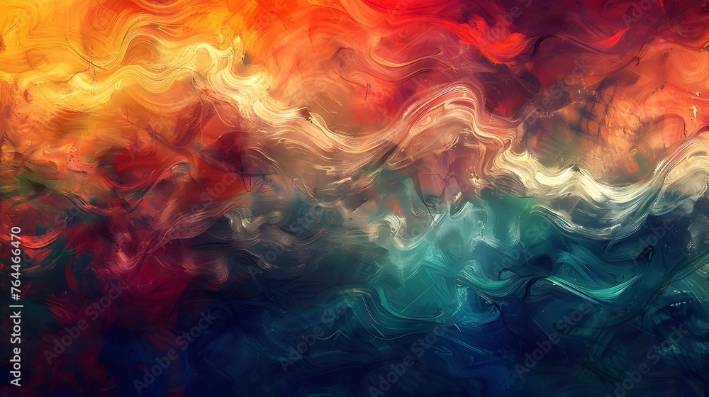 Mesmerizing Cosmic Fluid Explosion of Vibrant Colors and Energy