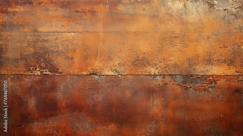 Grunge rusty orange brown metal corten steel stone background texture banner photo