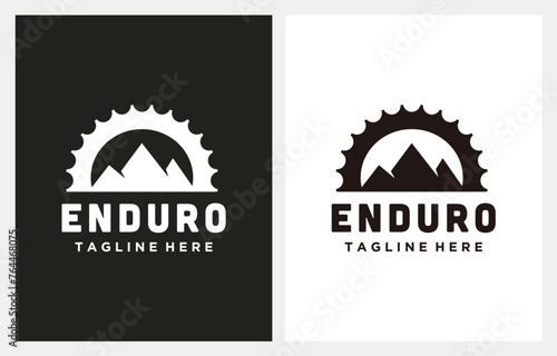 Mountain Bike Gear Chain Enduro logo design